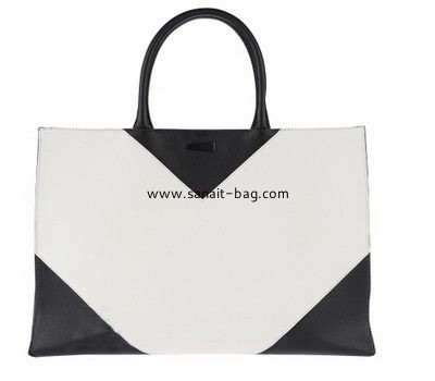 Ladies fashion leisure contrast color leather handbag WT-022